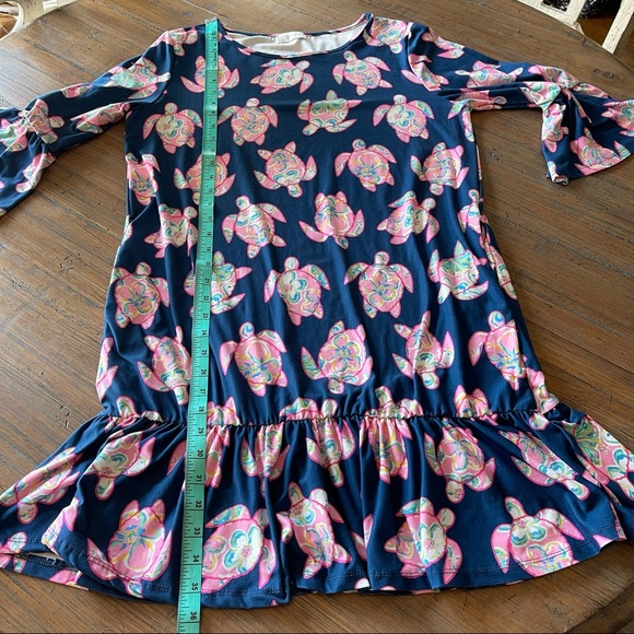 Simply Southern bell sleeve turtle print dress - Picture 15 of 16